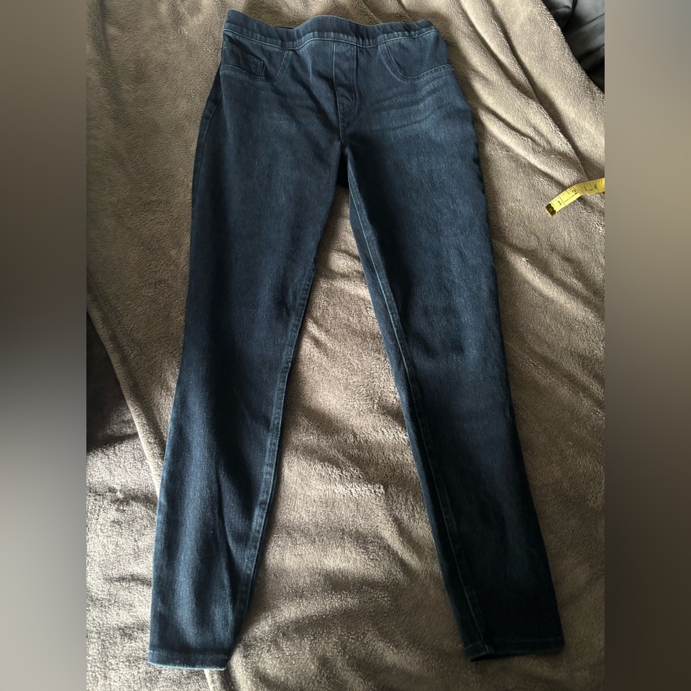 Spanx Ankle Jean-ish Leggings Twightlight Rinse Sz L 20018R